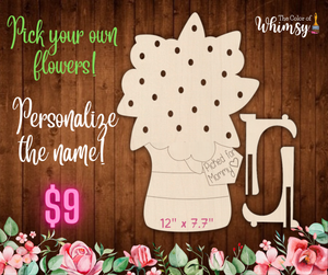 Pick Your Own Flowers Vase - Personalized