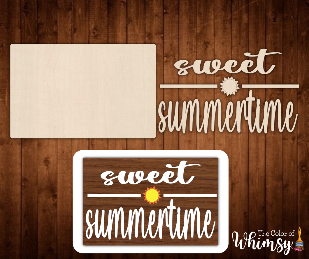 Sweet Summertime Sign (Layered or Etched)