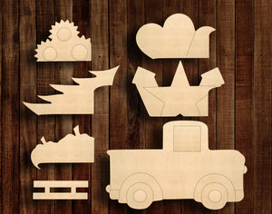 Vintage Truck With Attachments (10 Count)