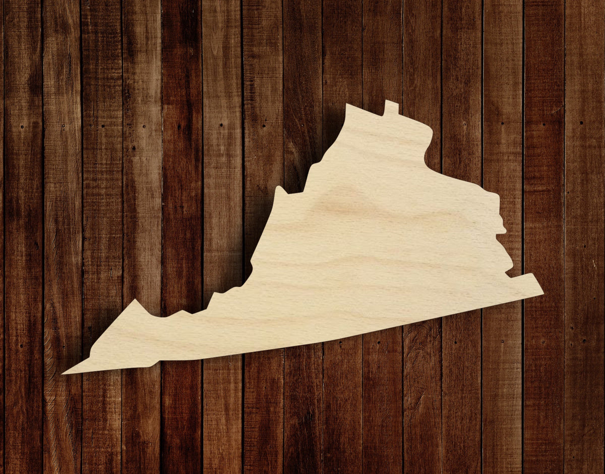 Virginia Unfinished Wood Blank - Door Hanger - Sign and Wreath ...
