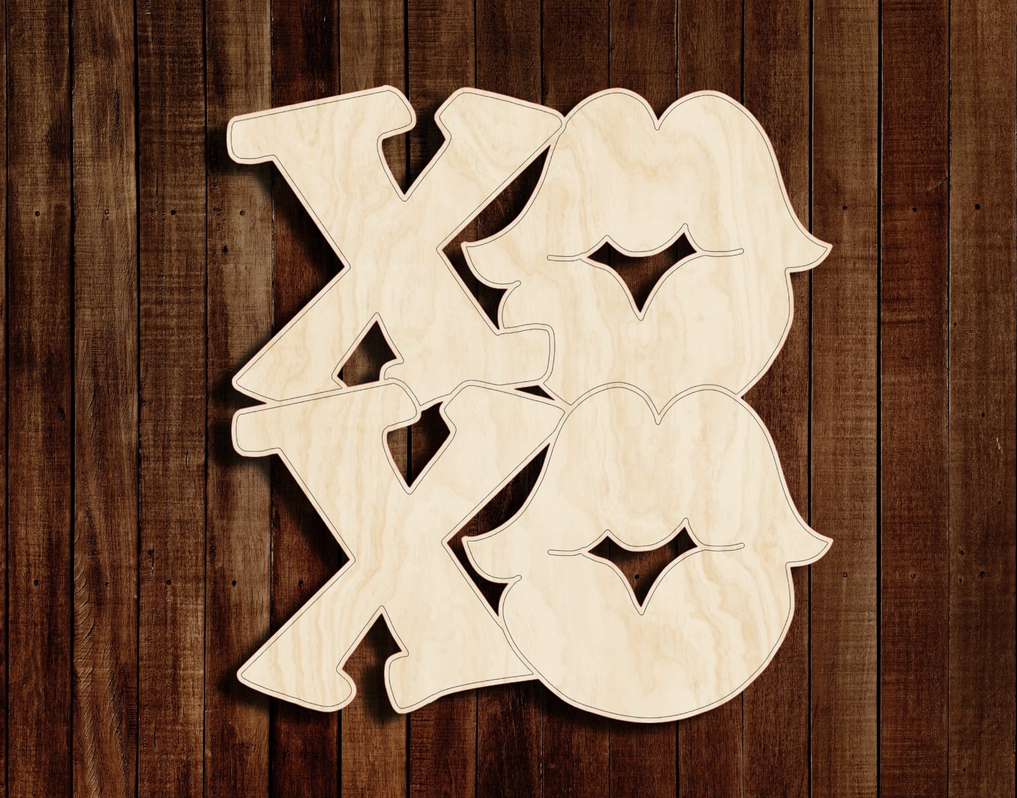 X O Wooden Letters