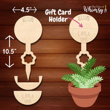 Load image into Gallery viewer, Baby Rattle Plant Stake Gift Card Holder
