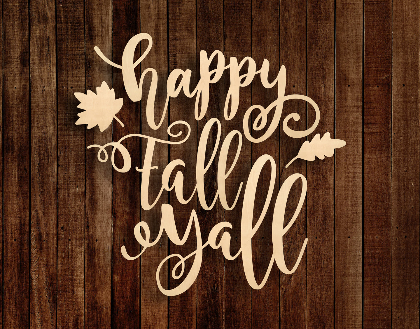 Happy Fall Yall with leaves