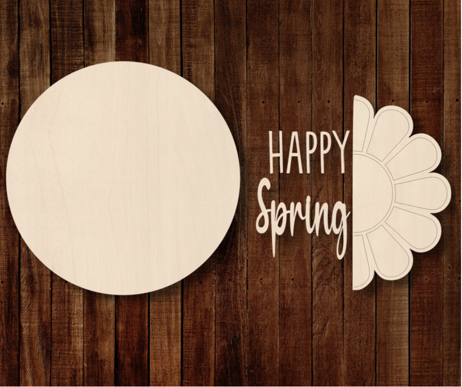 Happy Spring with Daisy Layered Round