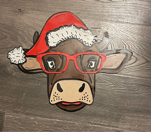 Layered Hip Christmas Cow