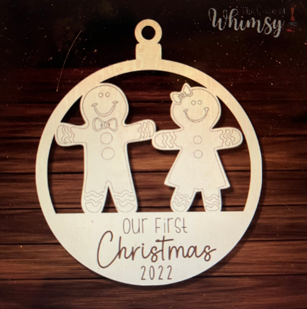 Gingerbread Couple First Christmas Ornament