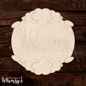 Welcome with Flowers Sign