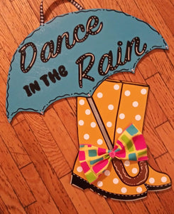 Dance in the Rain Boots and Umbrella
