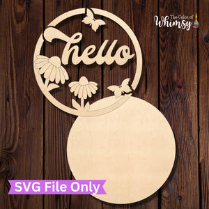 Retro Hello Round SVG ONLY