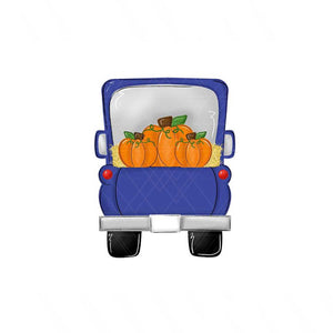 Whimsical Truck Bed with Pumpkins